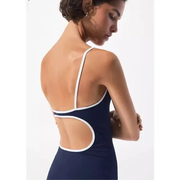 NWT Pull & Bear Strappy midi dress with cut-out - Picture 4 of 5